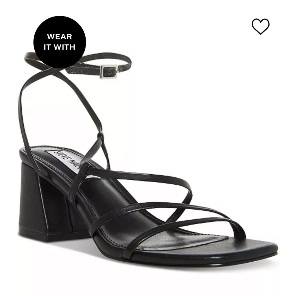 Steve Madden Alyce Strappy Black Heels